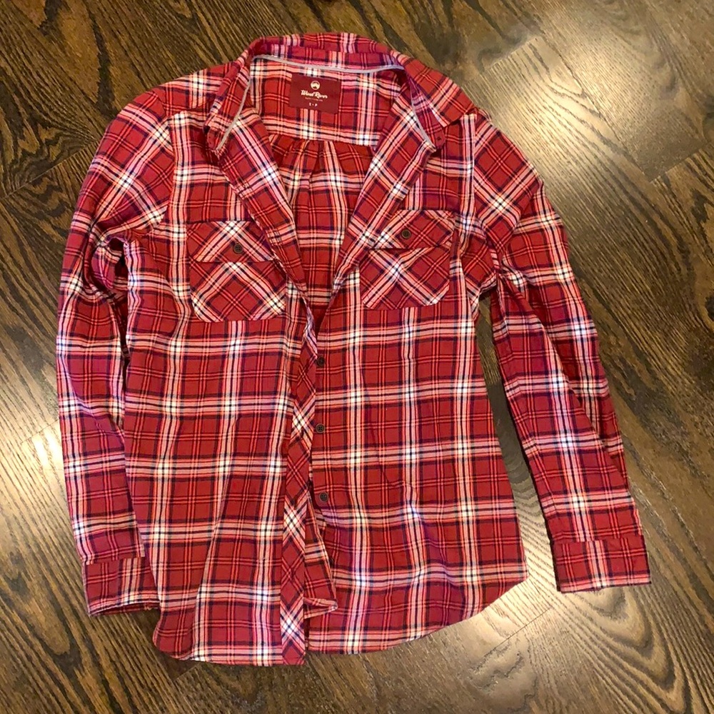 New Wind River Plaid Flannel Shirt - Maroon